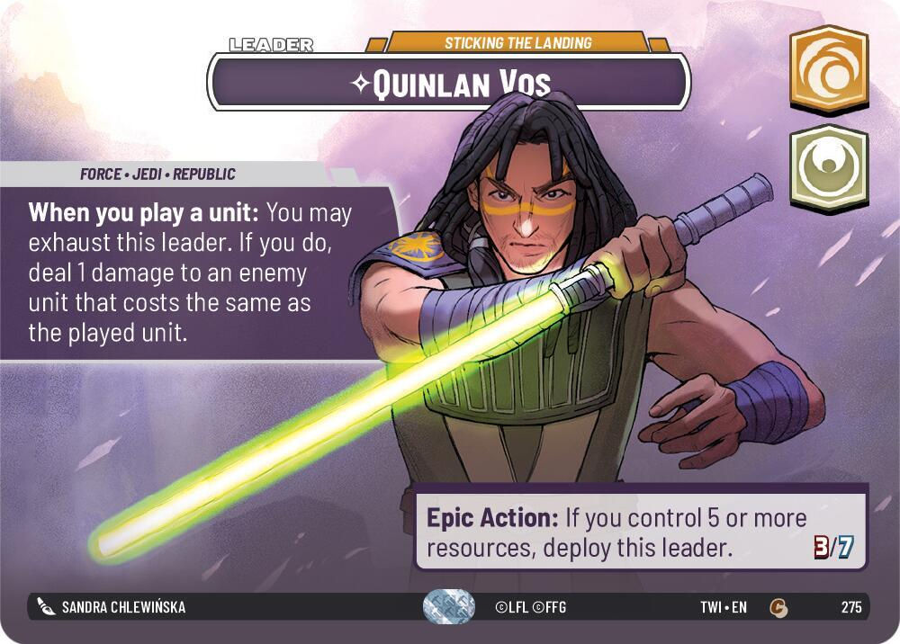 Quinlan Vos - Sticking the Landing (Showcase) (TWI) (275) / Foil