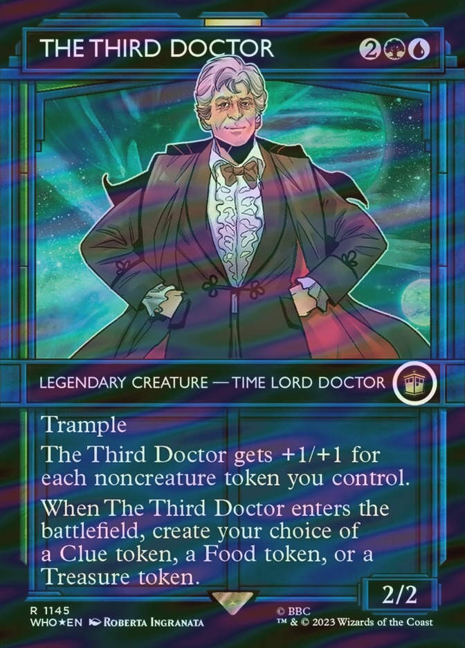 The Third Doctor (WHO) (1145) / Borderless / Showcase / Surge Foil