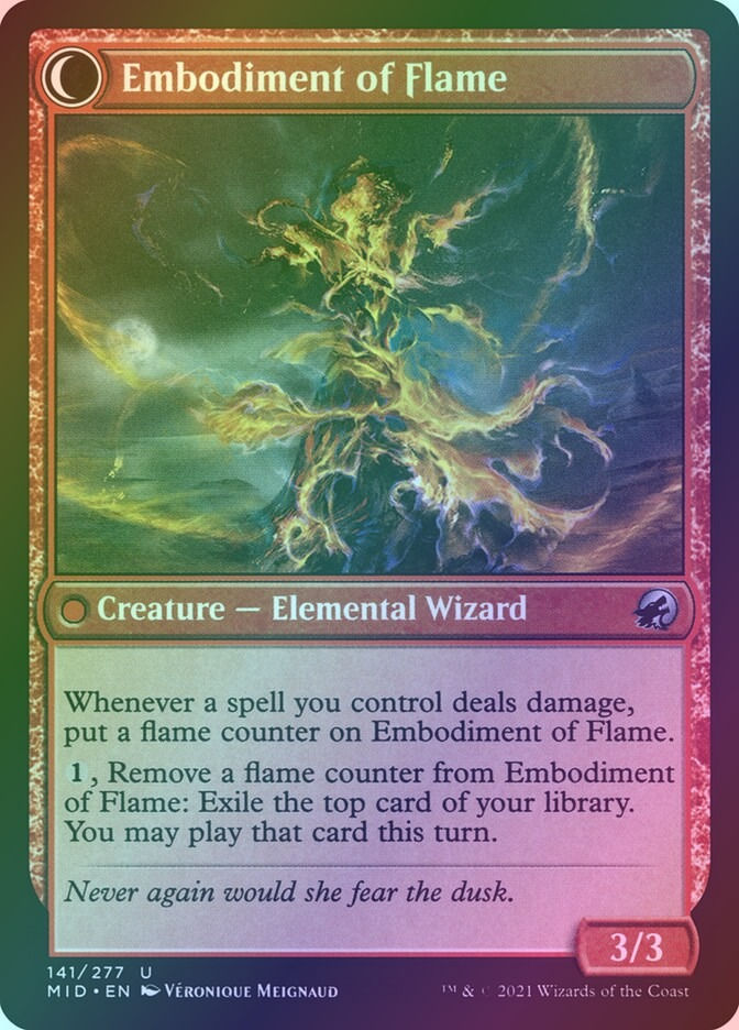 Flame Channeler // Embodiment of Flame (MID) (141) / Foil — cara 2 de 2