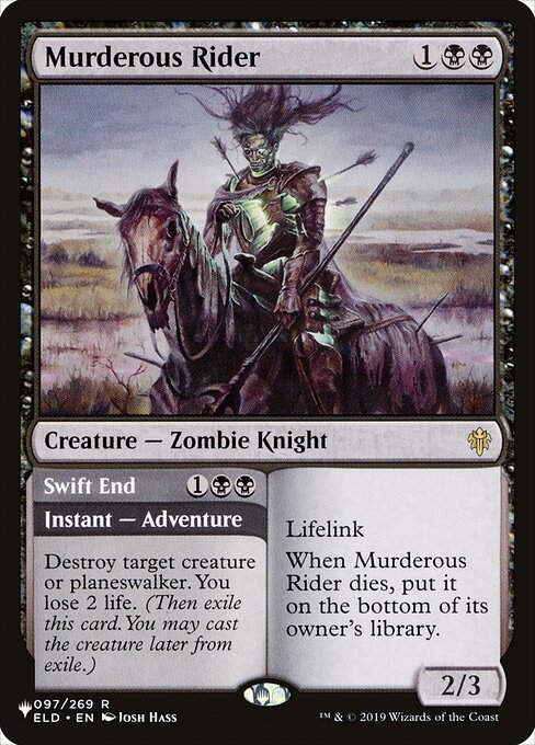 Murderous Rider // Swift End (PLST) (ELD-97)