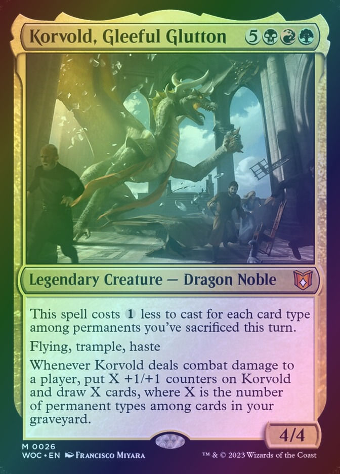 Korvold, Gleeful Glutton (WOC) (26) / Foil