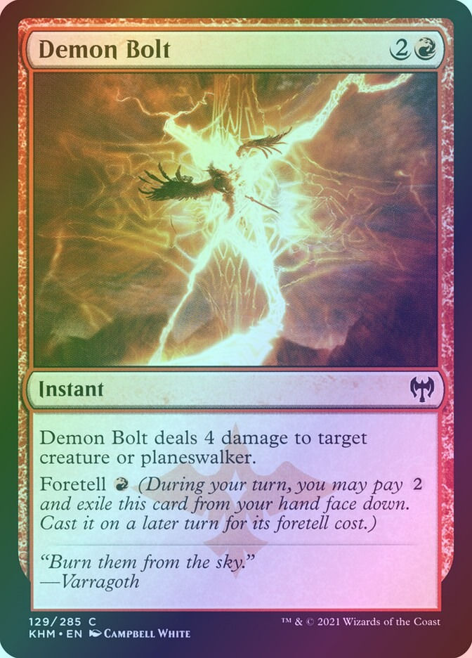 Demon Bolt (KHM) (129) / Foil
