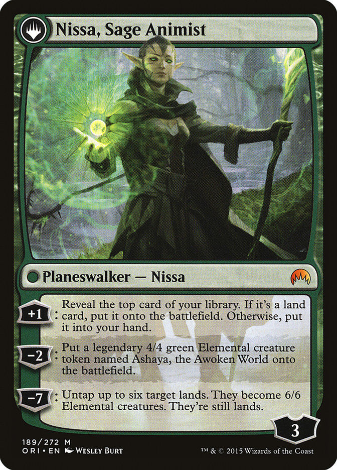 Nissa, Vastwood Seer // Nissa, Sage Animist (ORI) (189) — cara 2 de 2