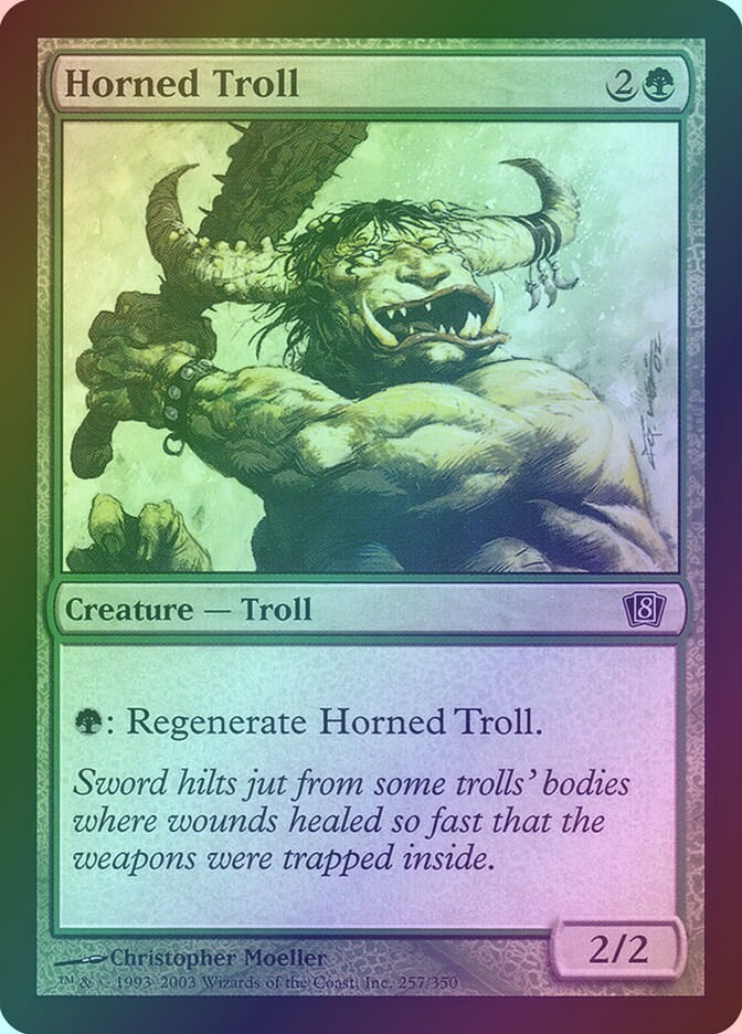Horned Troll (8ED) (257★) / Foil