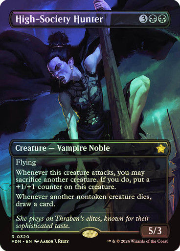 High-Society Hunter (FDN) (320) / Foil / Borderless