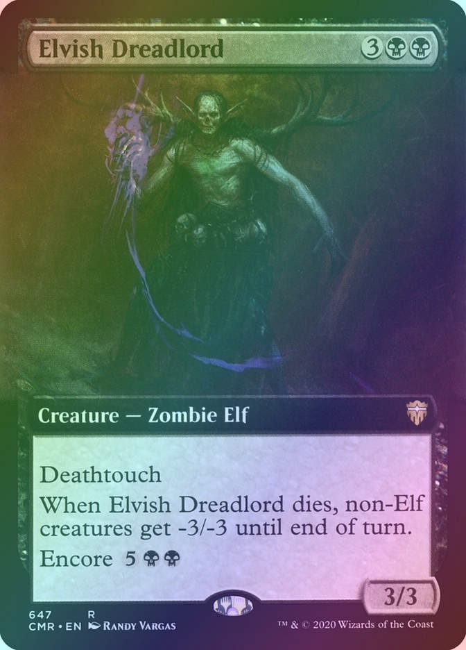 Elvish Dreadlord (CMR) (647) / Extended Art / Foil