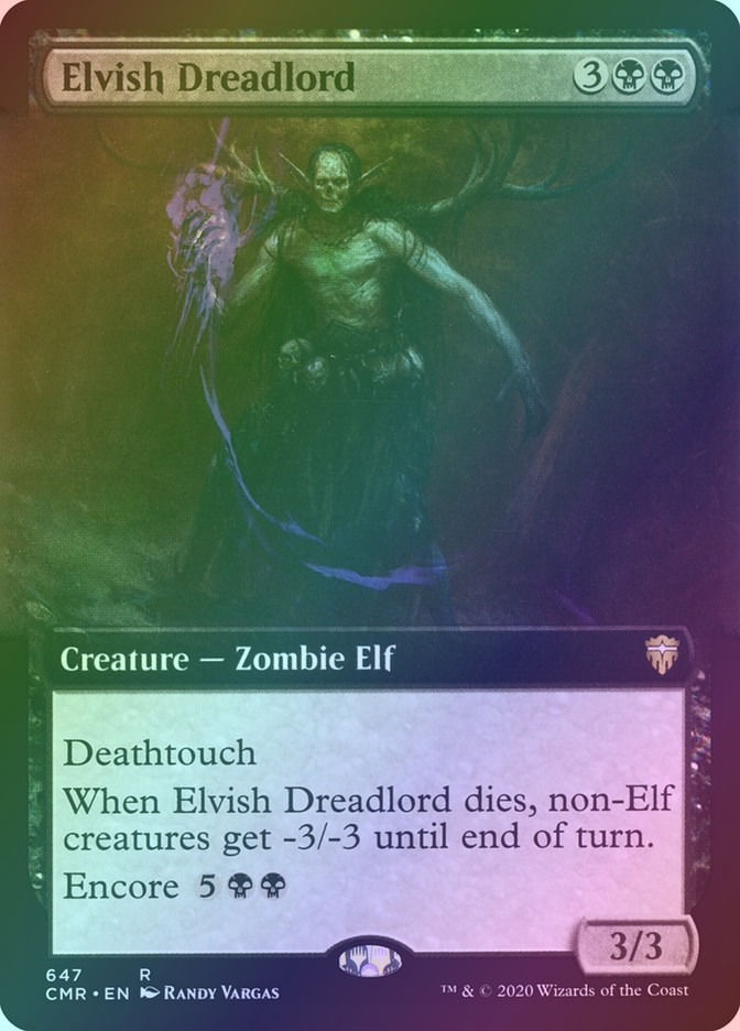 Elvish Dreadlord (CMR) (647) / Extended Art / Foil