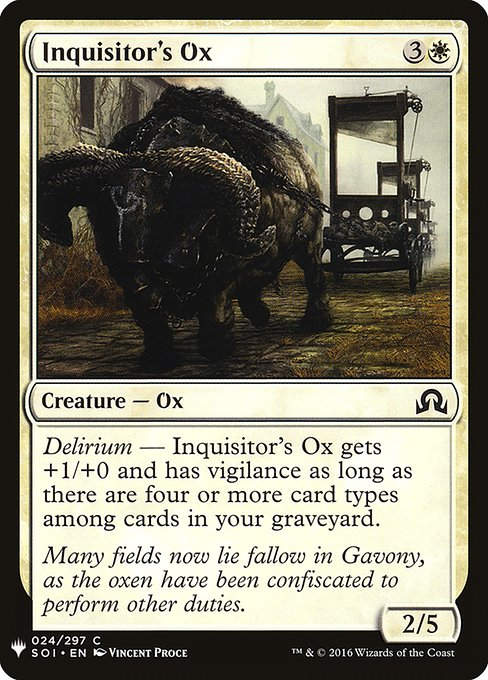 Inquisitor's Ox (PLST) (SOI-24)