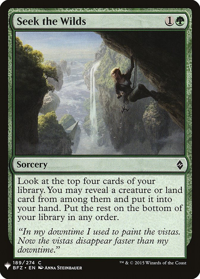 Seek the Wilds (MYS)