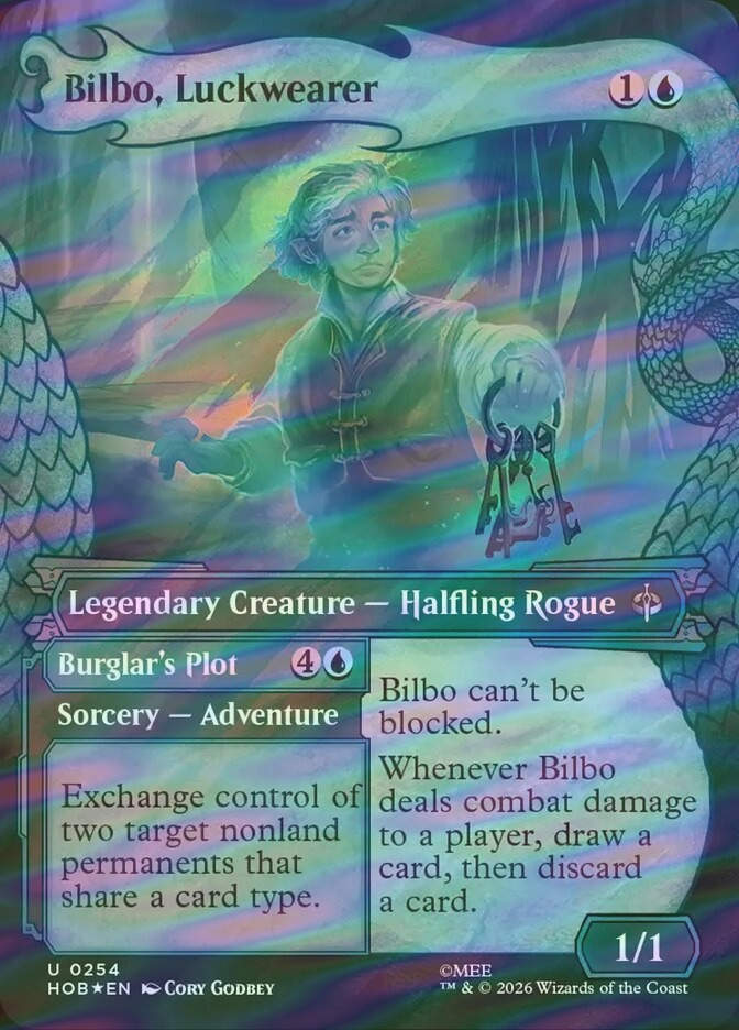 Bilbo, Luckwearer // Burglar's Plot (HOB) (254) / Surge Foil