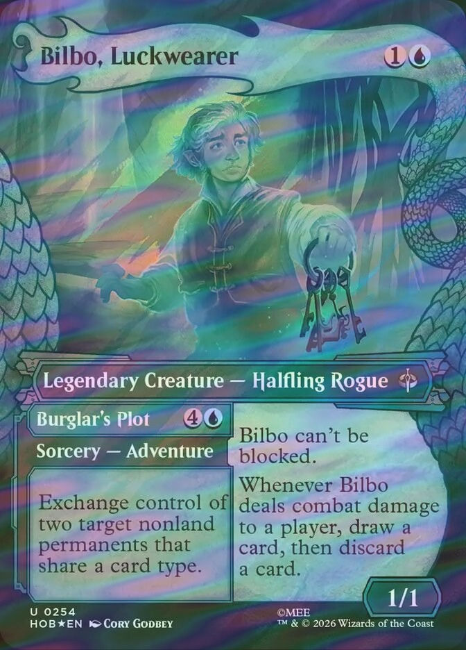 Bilbo, Luckwearer // Burglar's Plot (HOB) (254) / Surge Foil