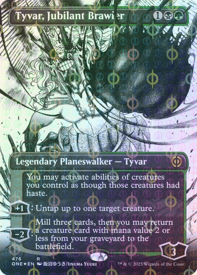 Tyvar, Jubilant Brawler (ONE) (476) / Borderless / Showcase / Compleat Foil