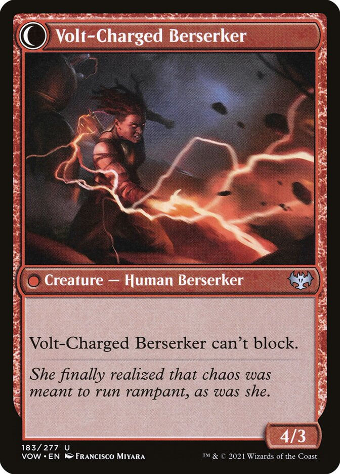 Voltaic Visionary // Volt-Charged Berserker (VOW) (183) — cara 2 de 2