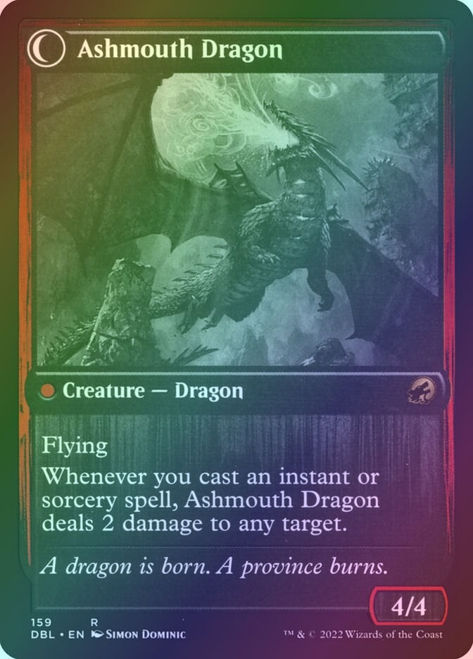 Smoldering Egg // Ashmouth Dragon (DBL) (159) / Foil — cara 2 de 2
