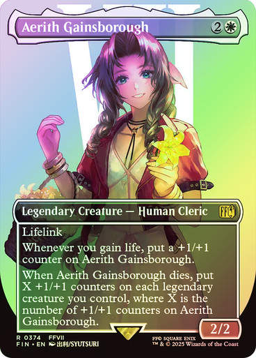 Aerith Gainsborough (FIN) (374) / Borderless / Foil