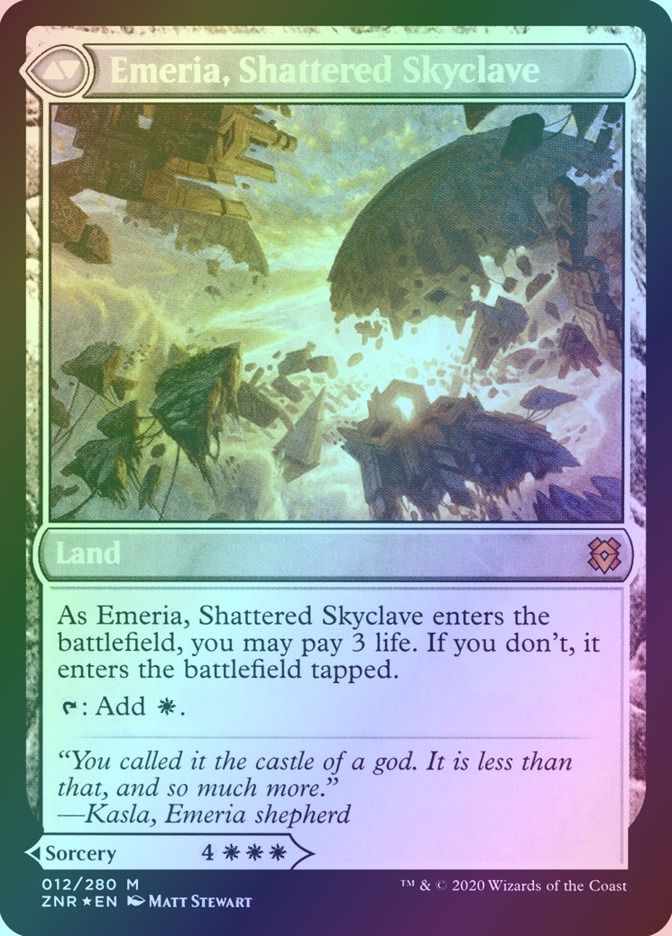 Emeria's Call // Emeria, Shattered Skyclave (PZNR) (12s) / Foil — cara 2 de 2