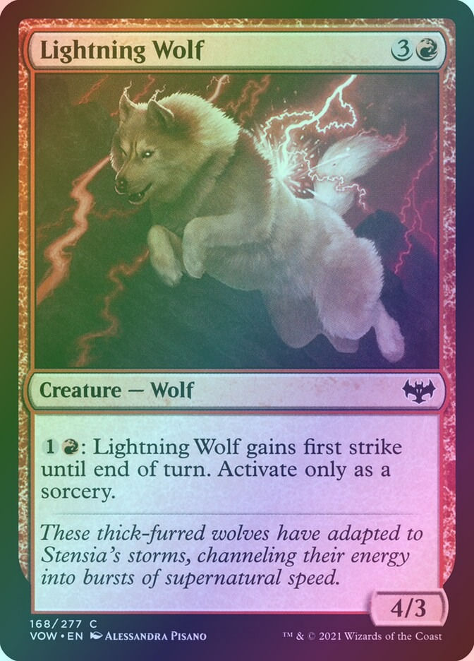Lightning Wolf (VOW) (168) / Foil