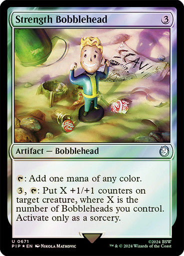 Strength Bobblehead (pip) (671) / Surge Foil