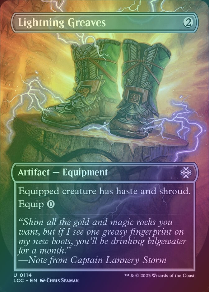 Lightning Greaves (LCC) (114) / Borderless / Foil