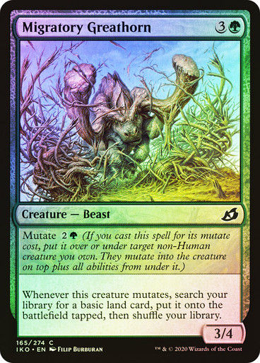 Migratory Greathorn (IKO) (165) / Foil