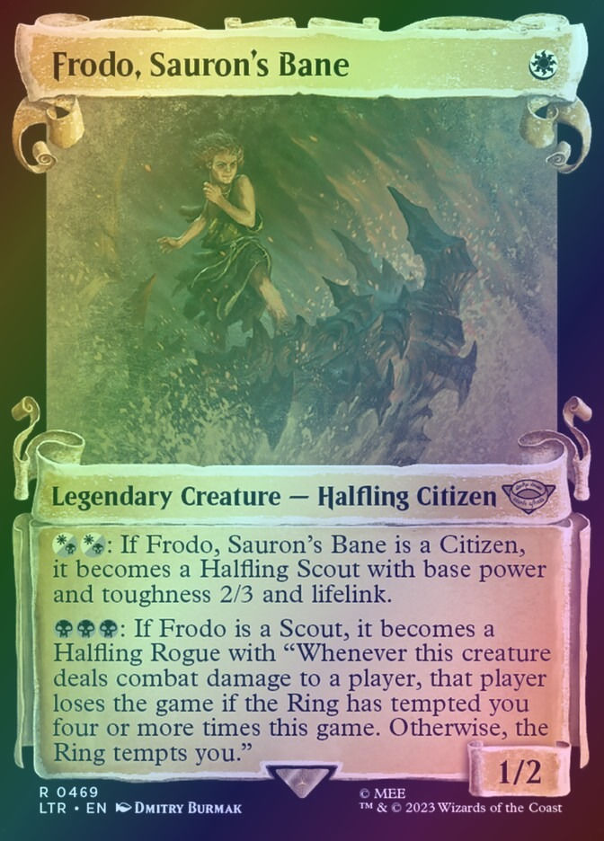 Frodo, Sauron's Bane (LTR) (469) / Showcase / Foil