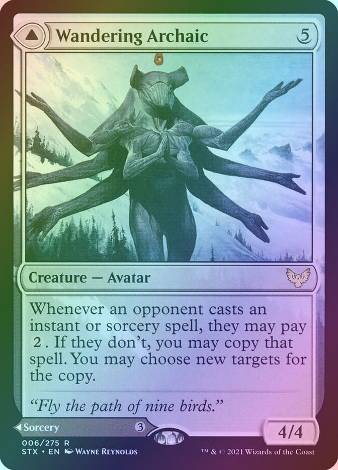 Wandering Archaic // Explore the Vastlands (STX) (6) / Foil — cara 1 de 2