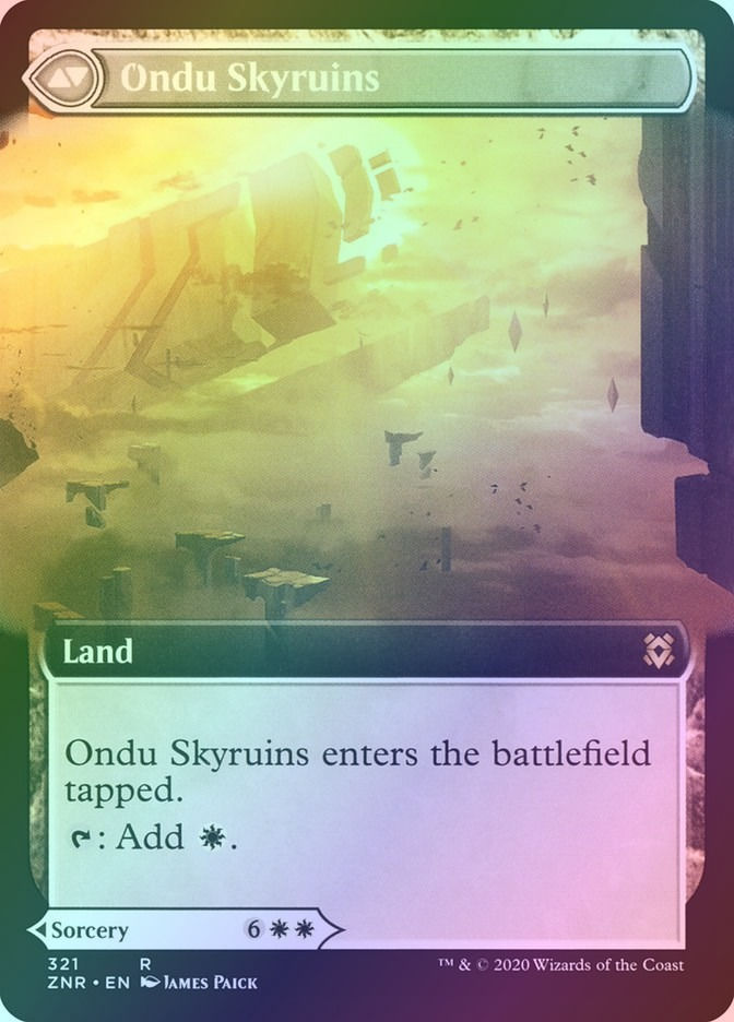 Ondu Inversion // Ondu Skyruins (ZNR) (321) / Extended Art / Foil — cara 2 de 2