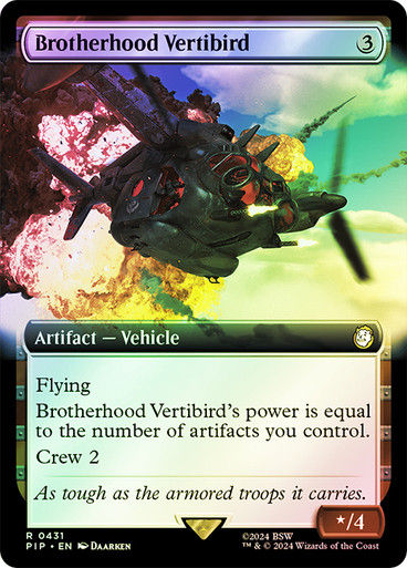 Brotherhood Vertibird (pip) (431) / Extended Art Foil