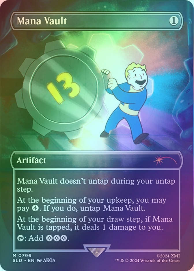 Mana Vault (SLD) (796★) / Borderless / Rainbow Foil