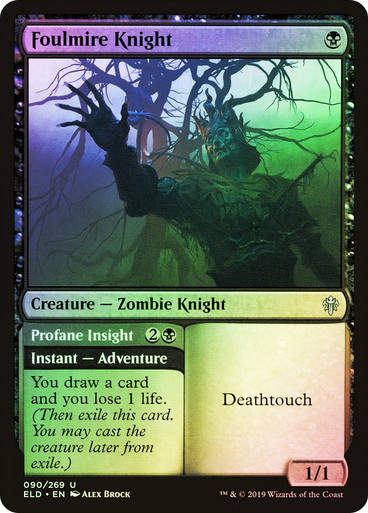 Foulmire Knight // Profane Insight (ELD) (90) / Foil