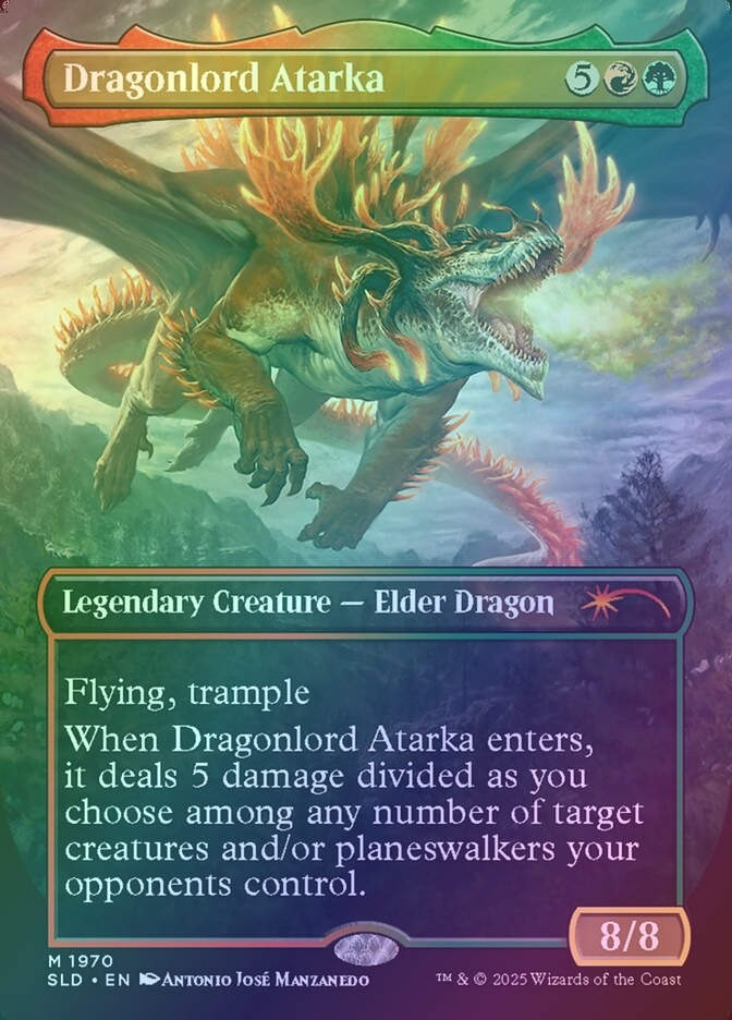 Dragonlord Atarka // Dragonlord Atarka (SLD) (1970) / Borderless / Foil
