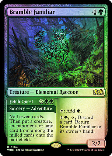 Bramble Familiar // Fetch Quest (woe) / Foil