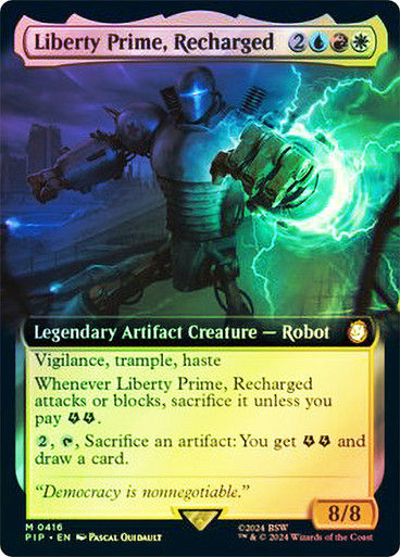Liberty Prime, Recharged (pip) (416) / Extended Art Foil