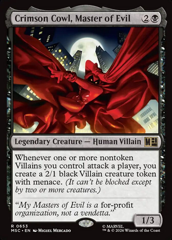 Crimson Cowl, Master of Evil (MSC) (653)