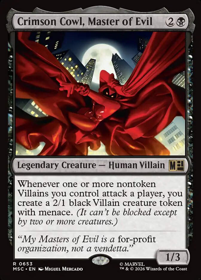 Crimson Cowl, Master of Evil (MSC) (653)