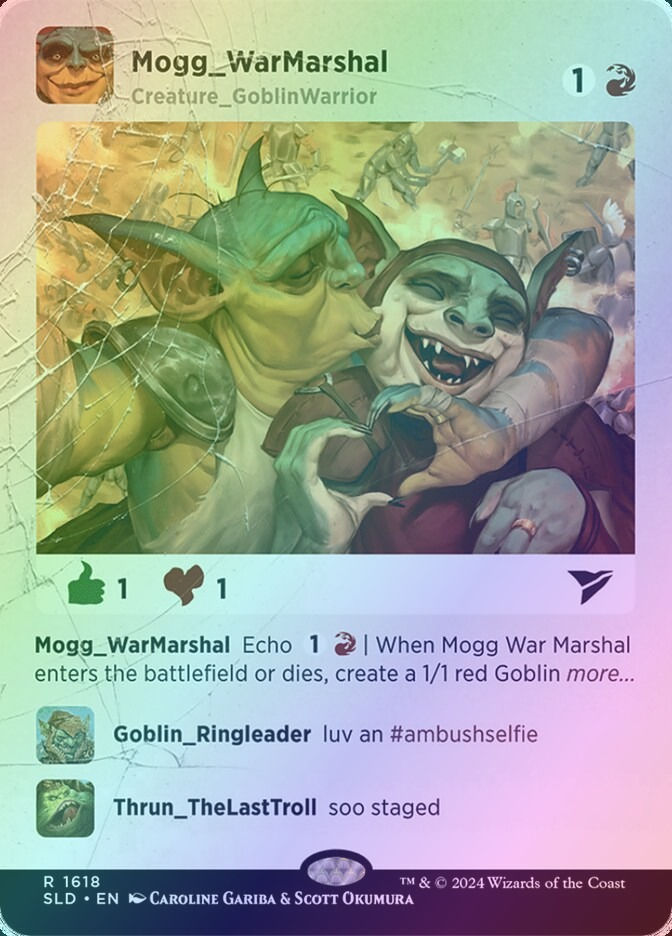 Mogg War Marshal (SLD) (1618) / Borderless / Rainbow Foil