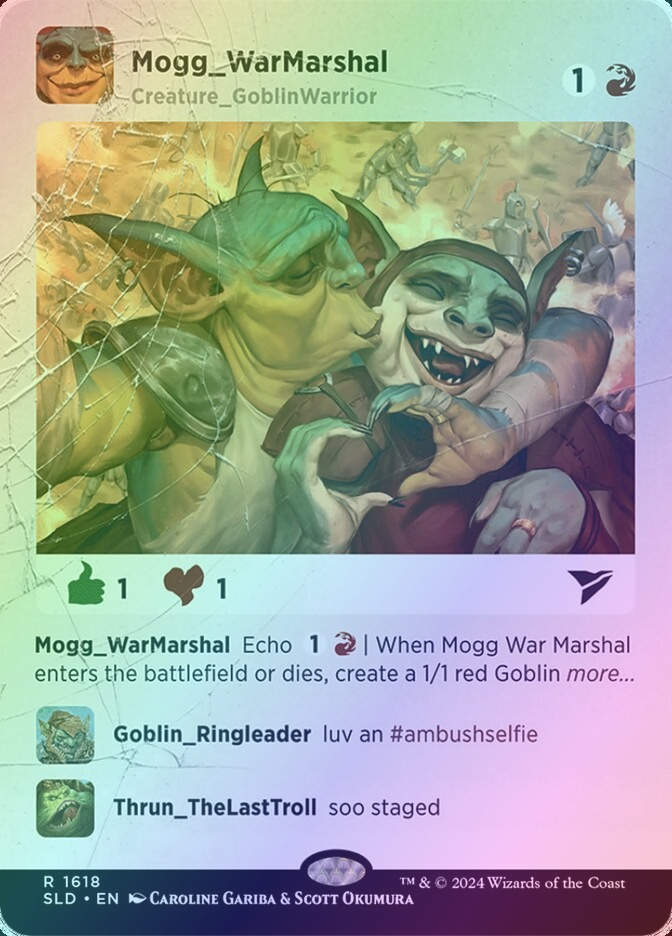 Mogg War Marshal (SLD) (1618) / Borderless / Rainbow Foil