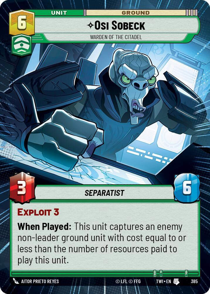 Osi Sobeck - Warden of the Citadel (Hyperspace) (TWI) (385) / Foil