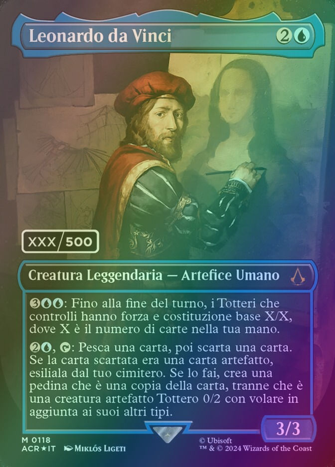 Leonardo da Vinci (ACR) (118z) / Borderless / Double Rainbow Foil