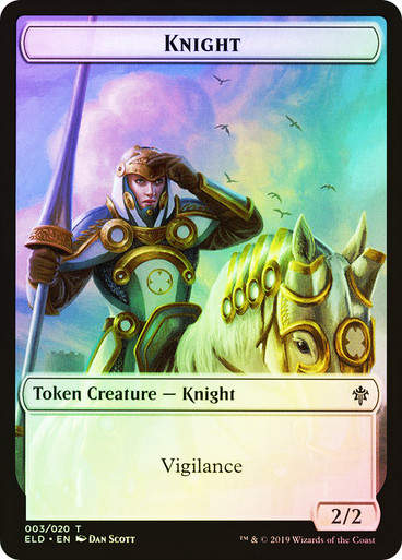 Knight Token // Food Token (#17) (TELD) / Foil