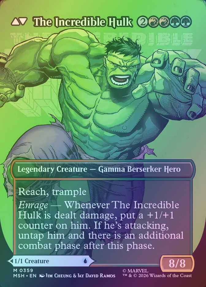 Bruce Banner // The Incredible Hulk (MSH) (359) / Borderless / Foil — cara 2 de 2