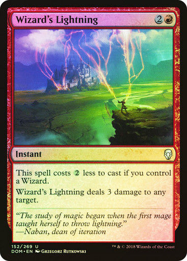 Wizard's Lightning (DOM) (152) / Foil