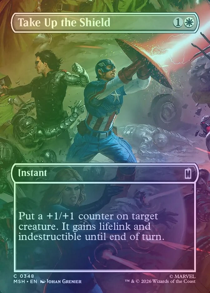Take Up the Shield (MSH) (348) / Borderless / Foil