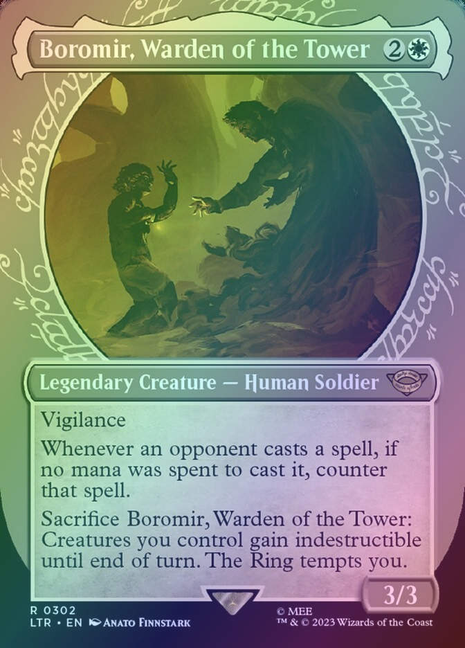 Boromir, Warden of the Tower (LTR) (302) / Borderless / Showcase / Foil