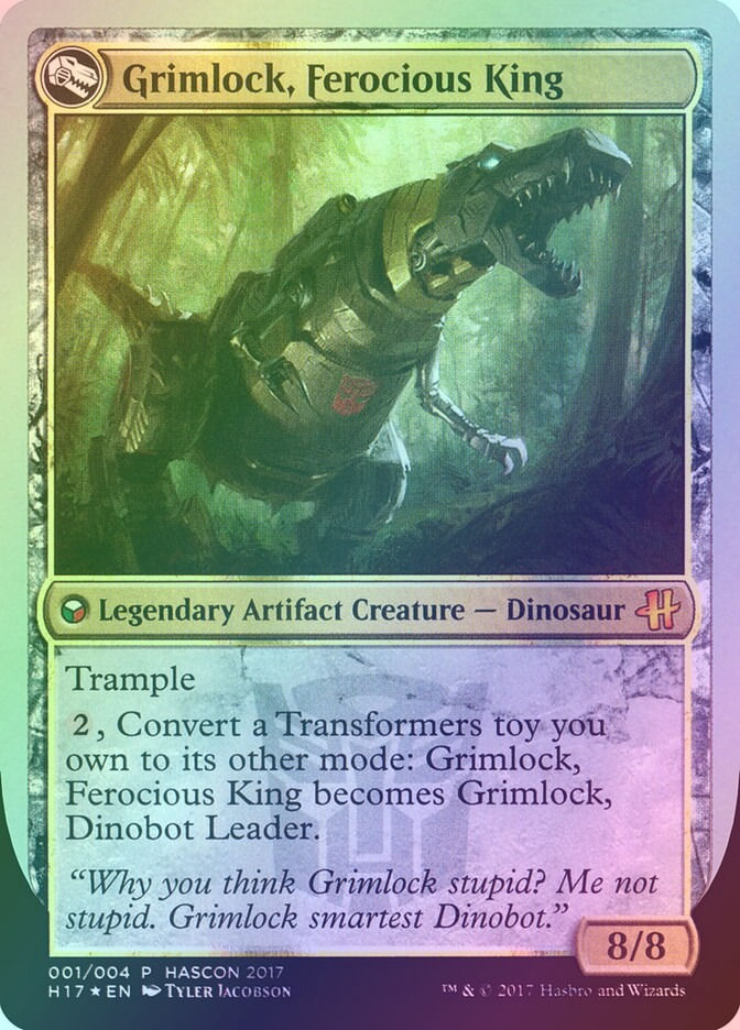 Grimlock, Dinobot Leader // Grimlock, Ferocious King (H17) (1) / Foil — cara 2 de 2