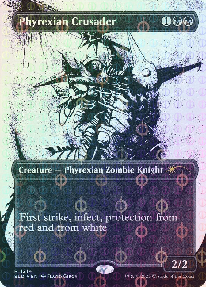 Phyrexian Crusader (SLD) (1214) / Borderless / Step-and-Compleat Foil
