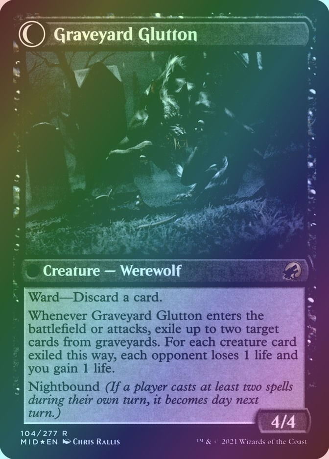 Graveyard Trespasser // Graveyard Glutton (PMID) (104s) / Foil — cara 2 de 2
