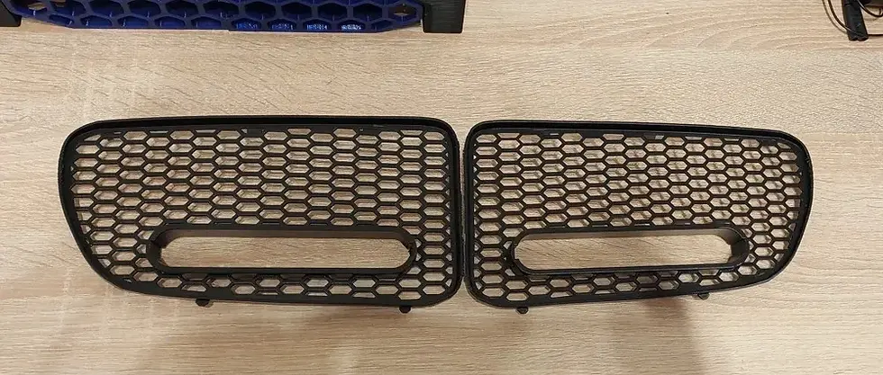 Two black VW Golf MK4 R32 Bumper Grills Open Holes Brand New.
