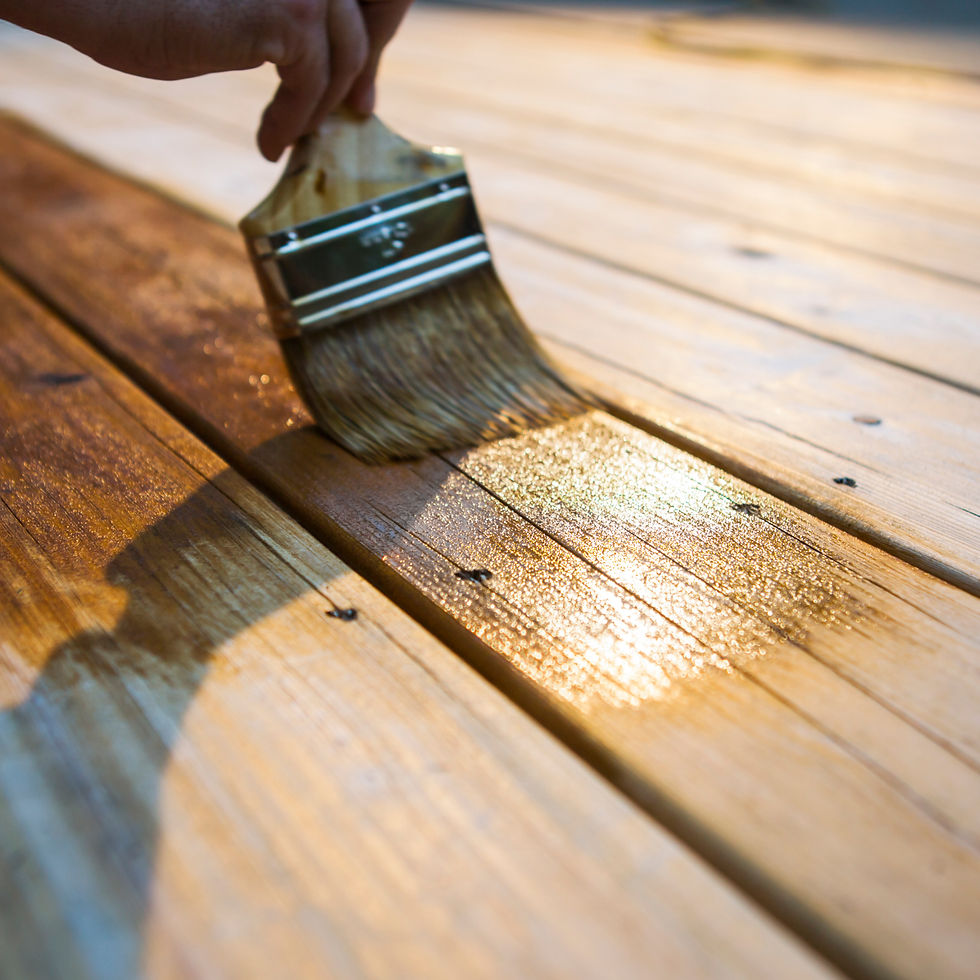Oiled sauna floor
