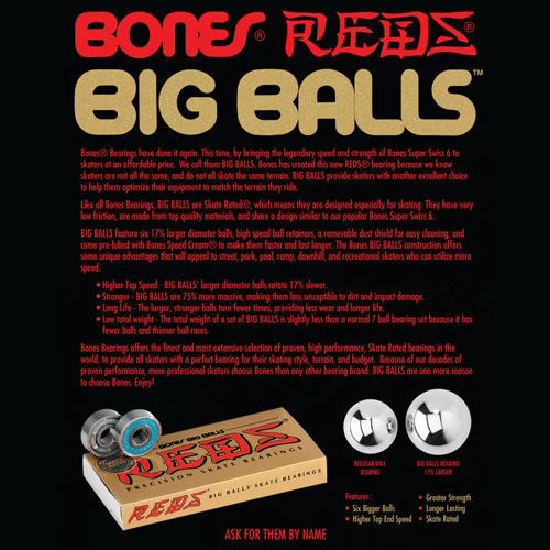 縮圖：Bones® Big Ball REDS® 滑板專用軸承